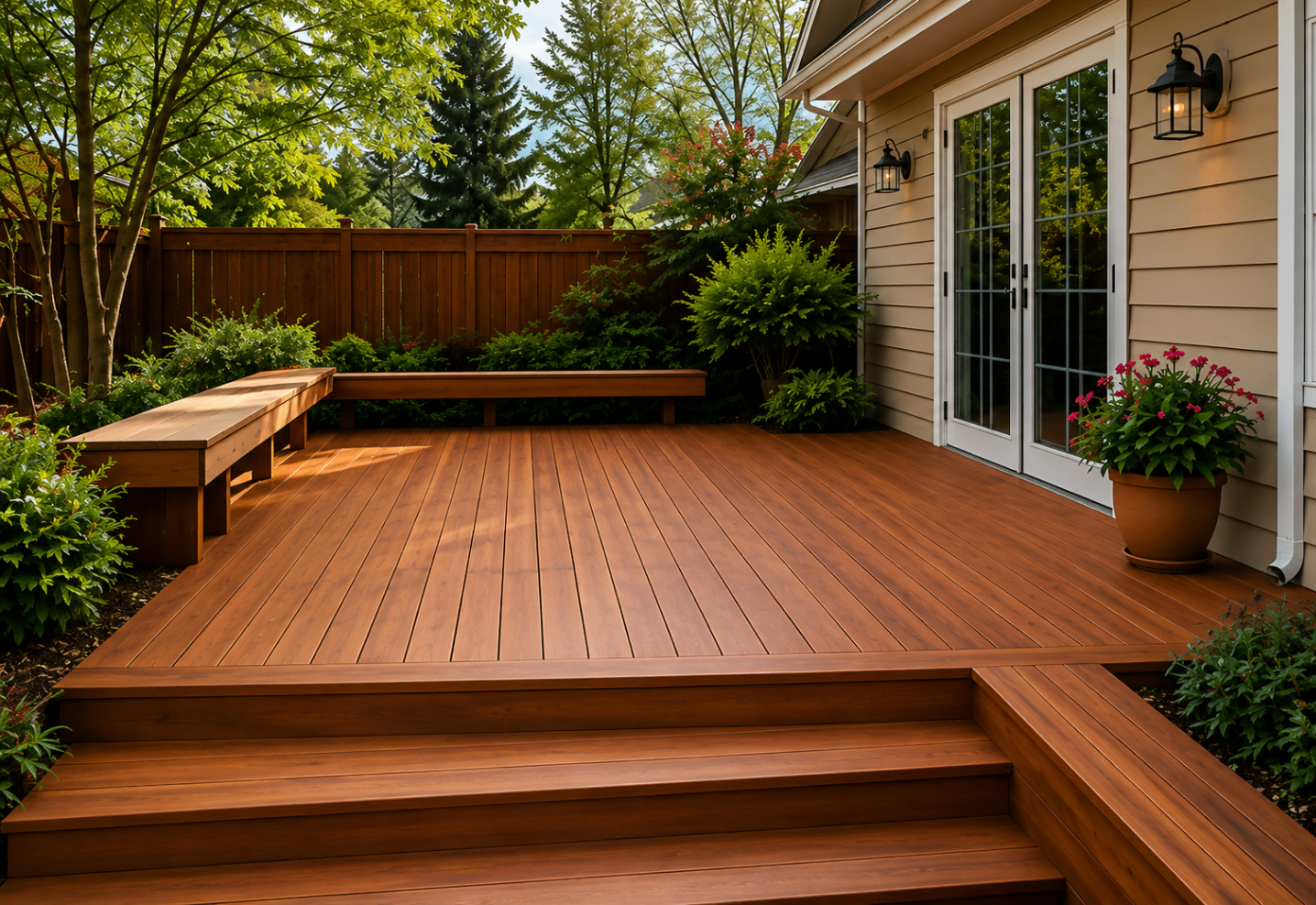 Backyard Ground-Level Deck